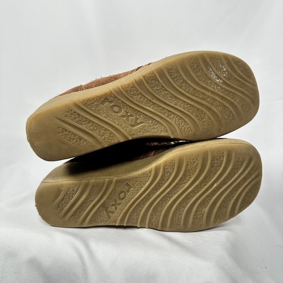 Roxy Timber Suede Lace-Up Wedge Boots - Tan Size 8 - Picture 15 of 15